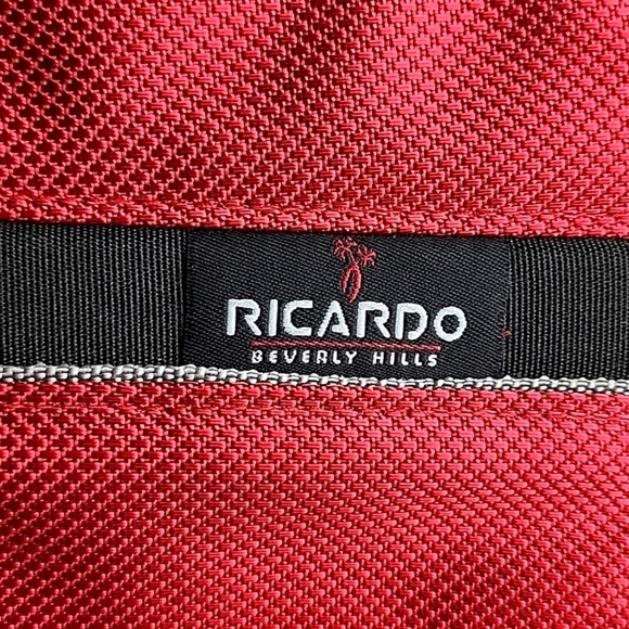 Ricardo Crossbody Bag Red Black Multi  Compartments Adjustable Strap 10" x 9" - Picture 5 of 14